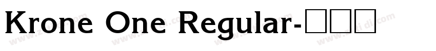 Krone One Regular字体转换